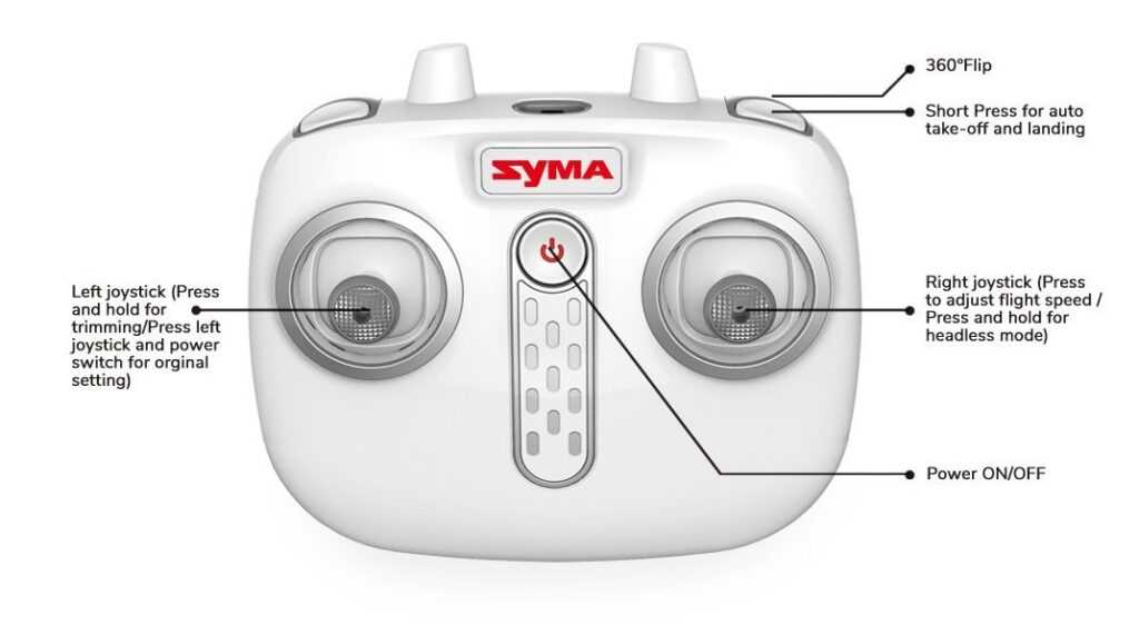 SYMA X15 drón egygombos visszatérő móddal és magasságtartással