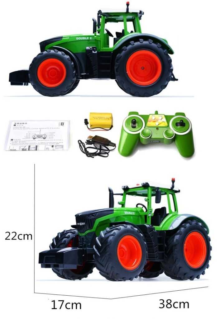 Távirányítós Traktor pótkocsival is 1:16 méret