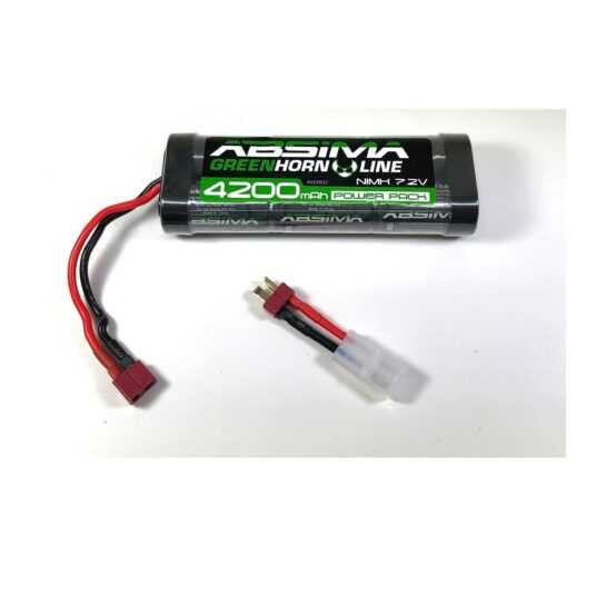 Absima Greenhorn NiMH Stick Pack 7.2V 4200mAh (T-Dean + Tamiya Adapter)