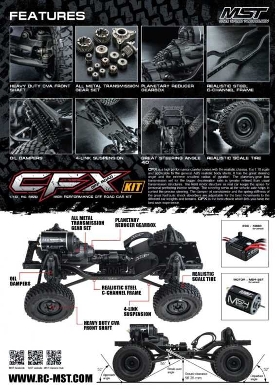 MST CFX 4WD Crawler építőkészlet Jimny J3