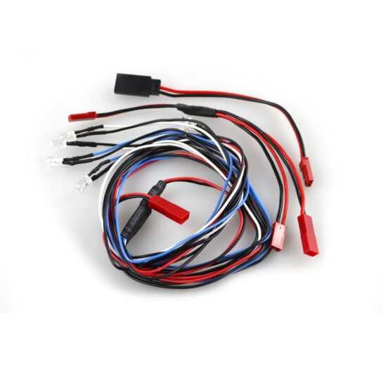 GT Power LED lámpakészlet 5mm, 2x piros, 2x fehér, 2x kék, 3.4V-8.4V